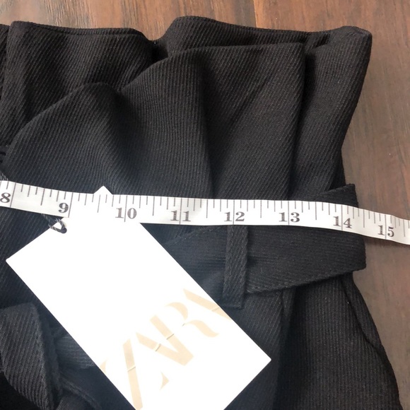 NWT Zara High Waisted Paperbag Shorts With Ties - Picture 7 of 10